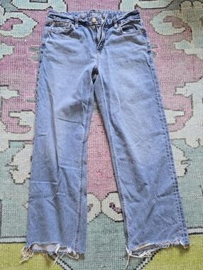 AEO Classic High-Rise Strigid Straight Leg Women’s Jeans - Light Blue